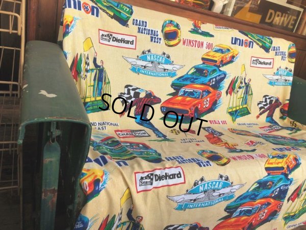 画像8: 70s Vintage SEARS NASCAR Blanket Fabric 268x227cm (B590)