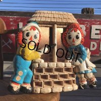70s Vintage Raggedy Ann Andy Wall Decor Plaques (T591)