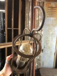 画像6: Vintage Industrial Wood Handle Trouble Hanging Light Lamp (B594)