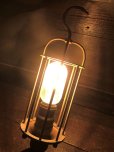 画像2: Vintage Industrial Wood Handle Trouble Hanging Light Lamp (B594) (2)
