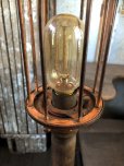 画像8: Vintage Industrial Wood Handle Trouble Hanging Light Lamp (B595)
