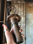 画像5: Vintage Industrial Wood Handle Trouble Hanging Light Lamp (B595)