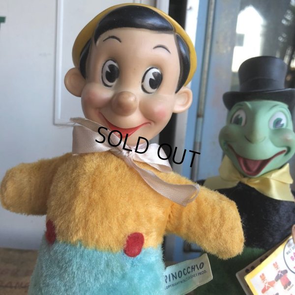 画像7: 50s Vintage GUND Disney Pinocchio & Jiminy Cricket SET (B597)