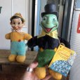 画像13: 50s Vintage GUND Disney Pinocchio & Jiminy Cricket SET (B597)