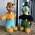 画像3: 50s Vintage GUND Disney Pinocchio & Jiminy Cricket SET (B597)