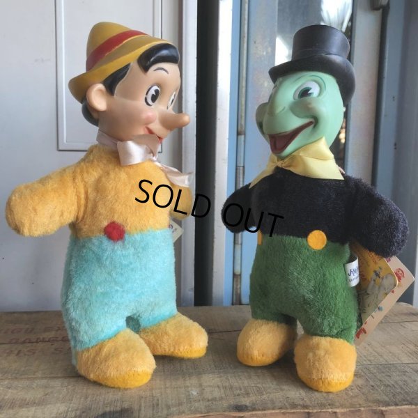 画像3: 50s Vintage GUND Disney Pinocchio & Jiminy Cricket SET (B597)