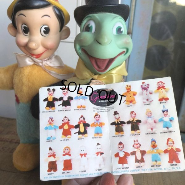 画像12: 50s Vintage GUND Disney Pinocchio & Jiminy Cricket SET (B597)