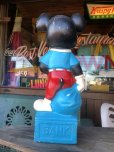 画像3: 60s Vintage Mickey Mouse Blow Mold Plastic Coin Bank 48cm (B598)