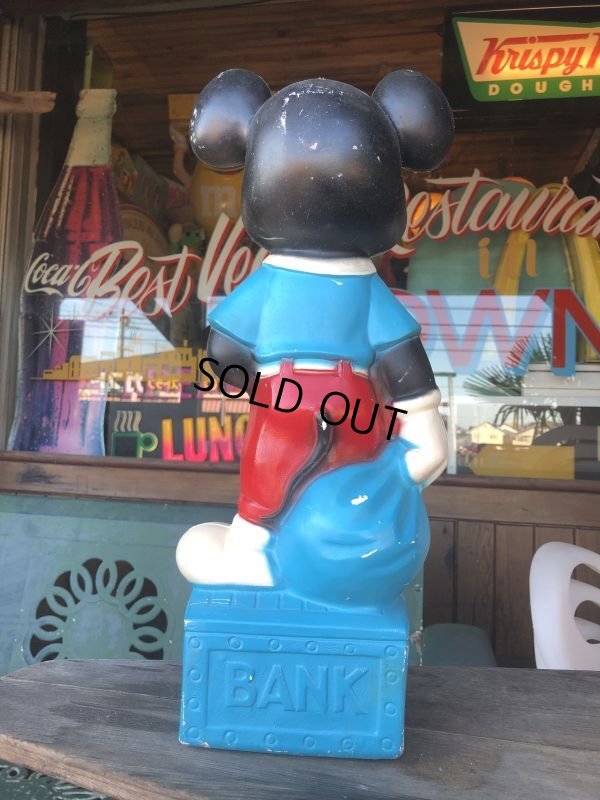 画像3: 60s Vintage Mickey Mouse Blow Mold Plastic Coin Bank 48cm (B598)