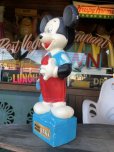 画像2: 60s Vintage Mickey Mouse Blow Mold Plastic Coin Bank 48cm (B598) (2)