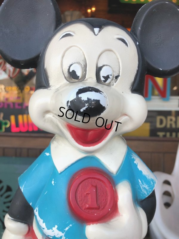 画像10: 60s Vintage Mickey Mouse Blow Mold Plastic Coin Bank 48cm (B598)