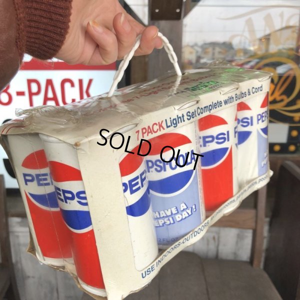 画像1: 70s Vintage Pepsi-Cola HAVE A PEPSI DAY! 7 Pack Party Lights (B602)