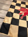 画像11: 50s Vintage Mobil Original Flying Red Hors Speedway Race Checkered Flag (B609)