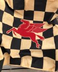 画像6: 50s Vintage Mobil Original Flying Red Hors Speedway Race Checkered Flag (B609)