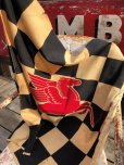 画像8: 50s Vintage Mobil Original Flying Red Hors Speedway Race Checkered Flag (B609)