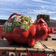 画像2: 70s Vintage Piggy Flowers Coin Bank SUPER BIG SIZE (B613) (2)