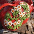 画像10: 70s Vintage Piggy Flowers Coin Bank SUPER BIG SIZE (B613)