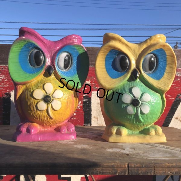 画像8: Vintage Psychedelic Hippie Owl Yellow (B615) 