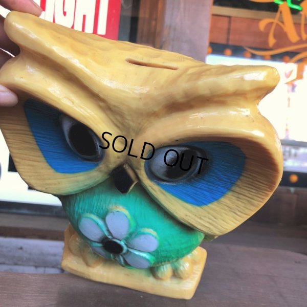 画像6: Vintage Psychedelic Hippie Owl Yellow (B615) 