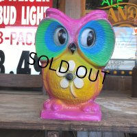 Vintage Psychedelic Hippie Owl Pink (B616) 
