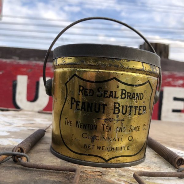 画像1: Vintage Red Seal Peanut Butter Pail Tin (B641)