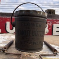 Vintage Flower Peanut Butter Pail Tin (B642)
