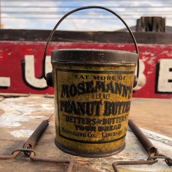 画像1: Vintage Mosemann's Peanut Butter Pail Tin (B640)