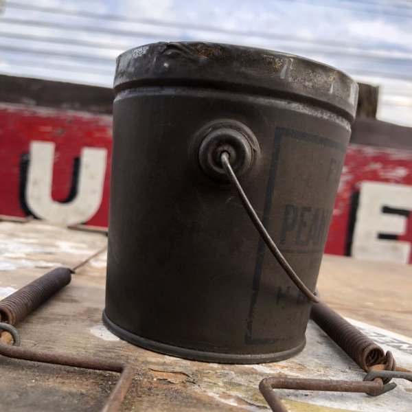 画像2: Vintage Flower Peanut Butter Pail Tin (B642)