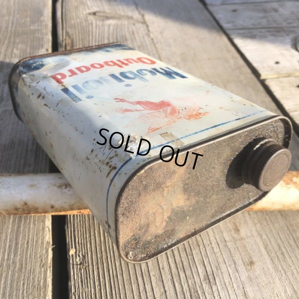 画像5: Vintage Mobiloil Outboard Motor Oil 1 quart Pegasus Can (AL853)