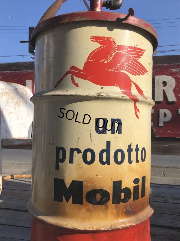 画像14: Vintage Mobil Oil 16 Gallon Barrel Drum Can w/Castar Pegasus Horse (B673) 