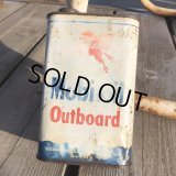Vintage Mobiloil Outboard Motor Oil 1 quart Pegasus Can (AL853)