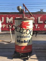 Vintage Mobil Oil 16 Gallon Barrel Drum Can w/Castar Pegasus Horse (B673) 