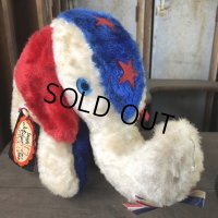 Vintage Snuggly Midget Zoo Patriotic Stuffed Elephant (B674)
