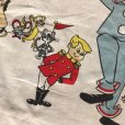 画像7: Vintage Twin Flat Sheet Fabric Bozo the Clown (B684)