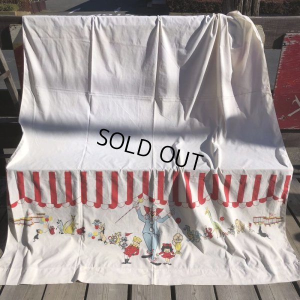 画像3: Vintage Twin Flat Sheet Fabric Bozo the Clown (B684)