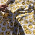 画像4: Vintage Twin Flat Sheet Fabric Happy Face (B678)