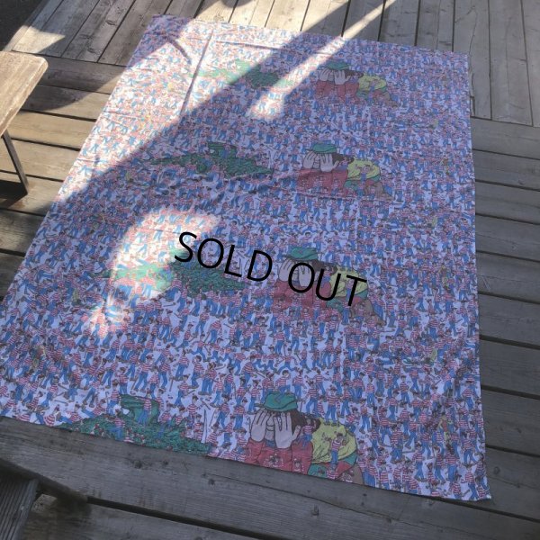 画像7: Vintage Twin Flat Sheet Fabric Where's Wally? (B676)