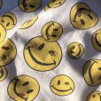 画像3: Vintage Twin Flat Sheet Fabric Happy Face (B678)