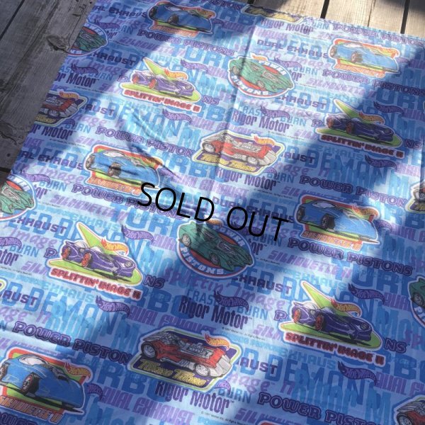 画像8: Vintage Twin Flat Sheet Fabric Hot Wheels (B680)