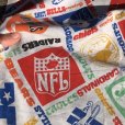 画像2: Vintage Twin Flat Sheet Fabric NFL (B681) (2)