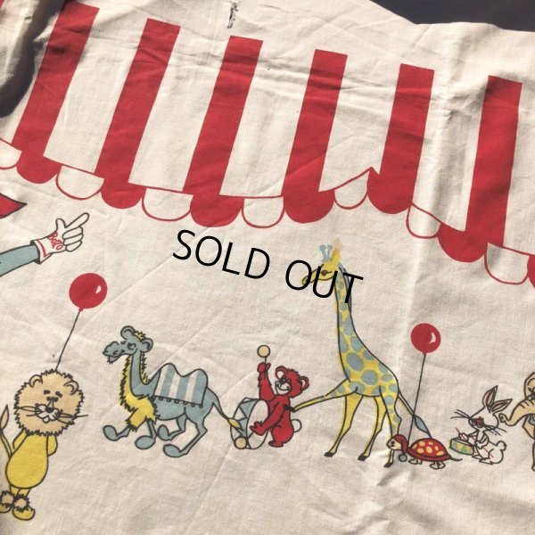 画像10: Vintage Twin Flat Sheet Fabric Bozo the Clown (B684)
