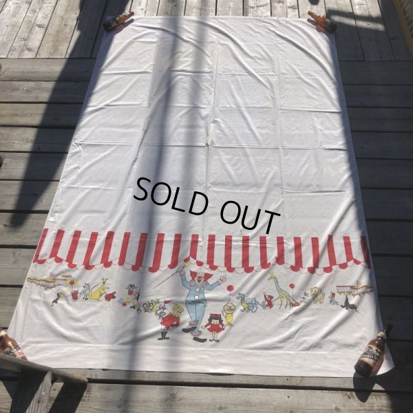 画像15: Vintage Twin Flat Sheet Fabric Bozo the Clown (B684)