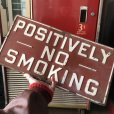 画像9: Vintage U.S.A POSITIVELY - NO - SMOKING Embossed Metal Sign (B686)