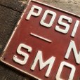 画像3: Vintage U.S.A POSITIVELY - NO - SMOKING Embossed Metal Sign (B686)