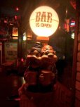 画像1: Vintage BAR IS OPEN Drunk Man Lamp Bar Light (B688) (1)