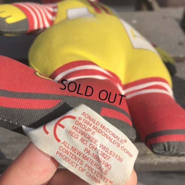 画像6: 80s Vintage McDonald's Pillow Doll Ronald 1984 (B138)