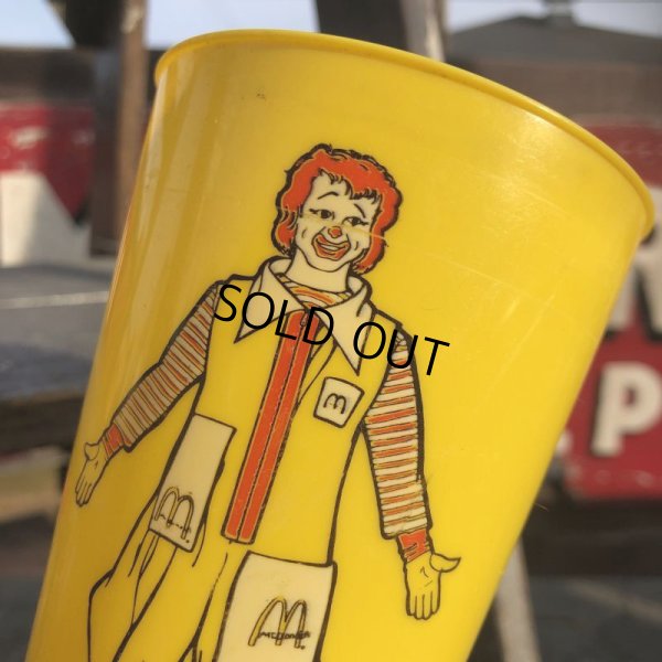 画像7: 70s Vintage McDonalds Ronald McDonald Plastic Cup (B963)