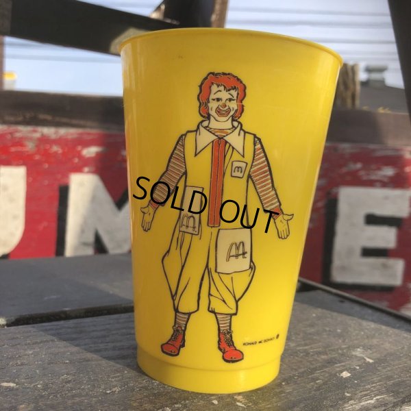 画像1: 70s Vintage McDonalds Ronald McDonald Plastic Cup (B963)