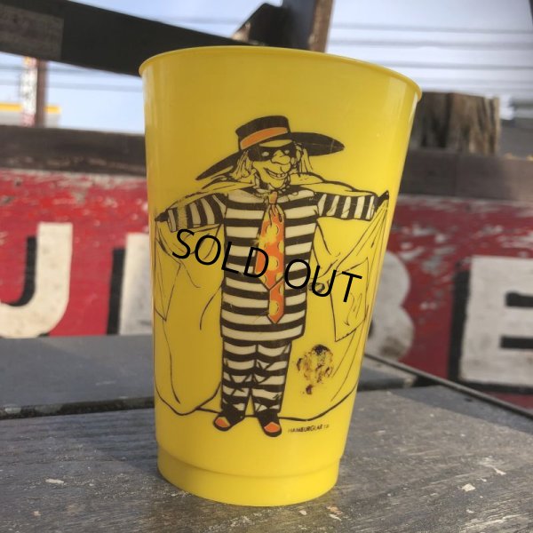画像1: 70s Vintage McDonalds Hamburglar Plastic Cup (B962)