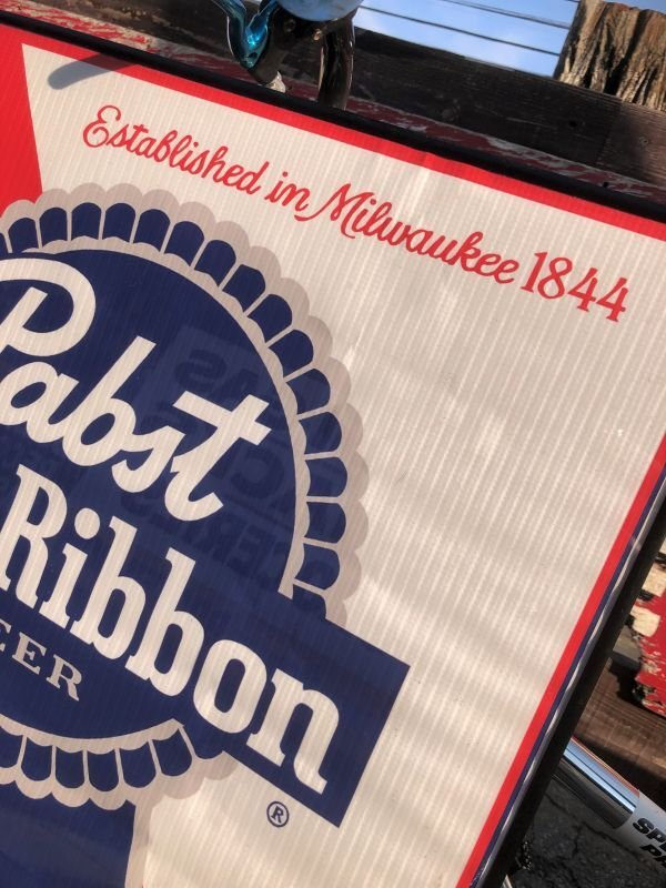 画像2: Vintage Pabst Blue Ribbon Beer Store Display Vinyl Banner Sign (B692)